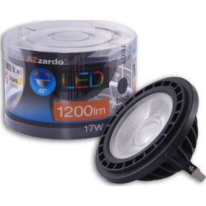 AZZARDO LAMPA LED 17W QR111 черен 3000K LL153172