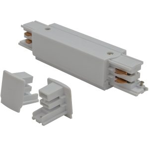 TRACK 3LINE POWER + 2 x END CAP бял