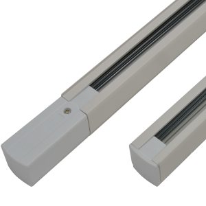 TRACK 3LINE SET 2m + END POWER + END CAP бял