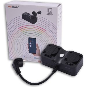 DOUBLE OUTDOOR SMART PLUG 10A IP44 черен