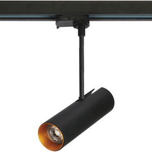 LENS TRACK 3LINE GU10 черен/златен
