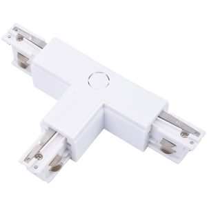 TRACK 3LINE T CONNECTOR RIGHT бял