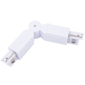 TRACK 3LINE ADJUSTABLE CONNECTOR бял