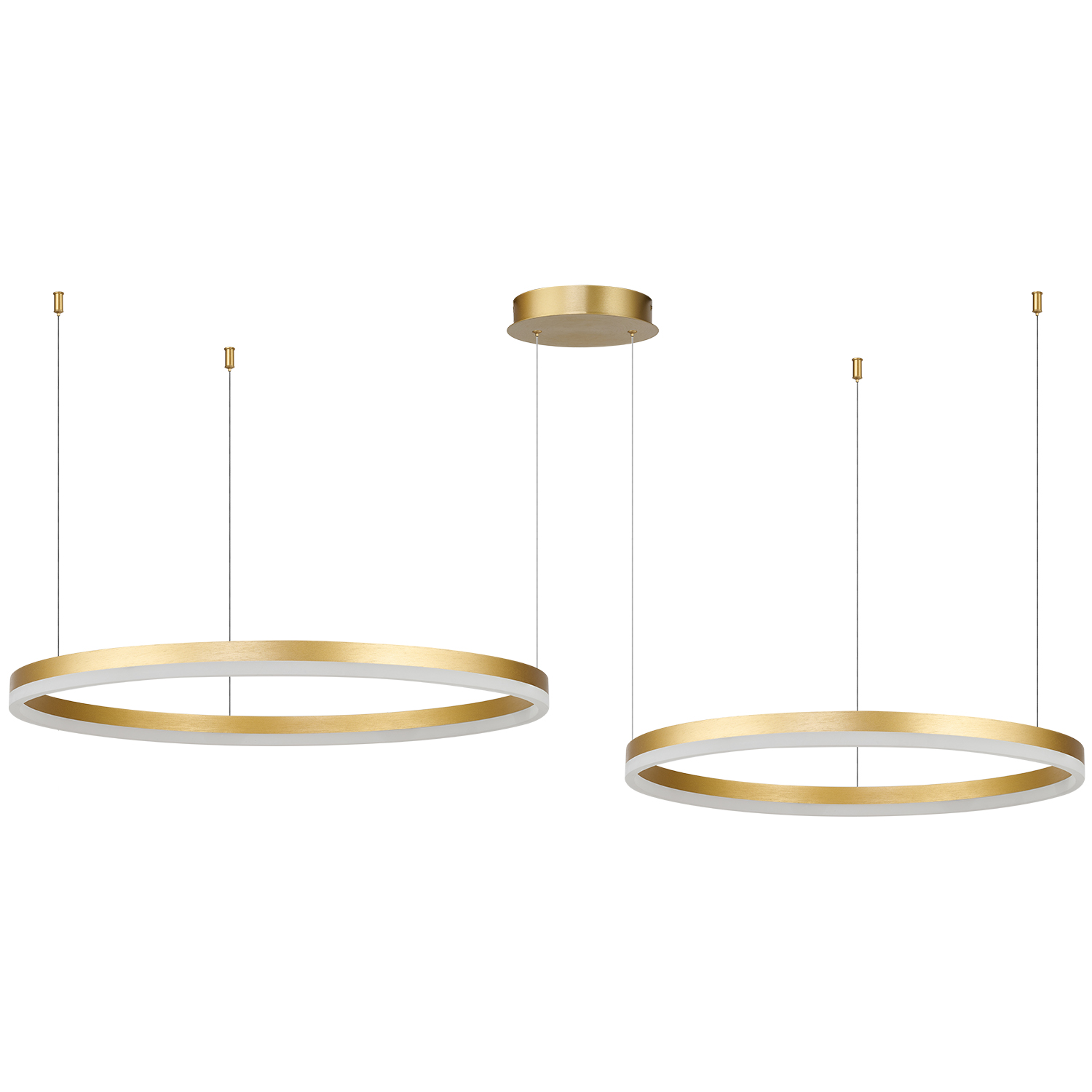 HALO висяща лампа 80+60 CCT DIMM златен + REMOTE CONTROL